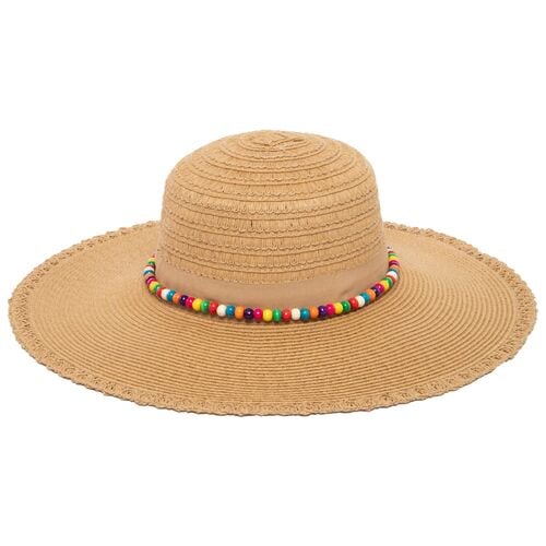 Women's Fiesta Round Crown Large Brim Sun Hat in Tabacco