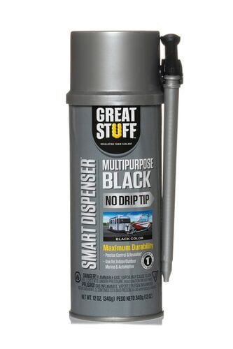 Multipurpose Black Polyurethane Foam Insulating Sealant - 12 Oz