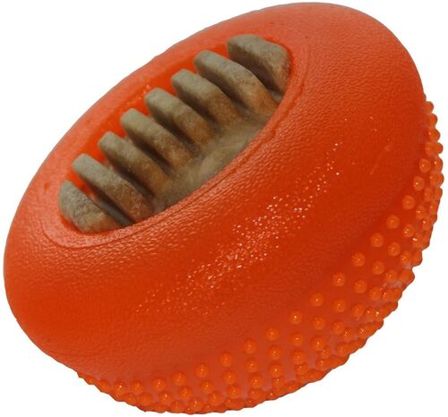 2.5" Everlasting Bento Ball Small Orange Dog Toy