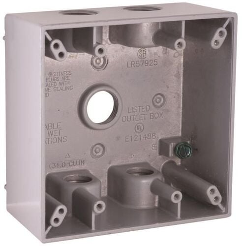 4.5 x 4.56", 2 Gang Outlet Box 