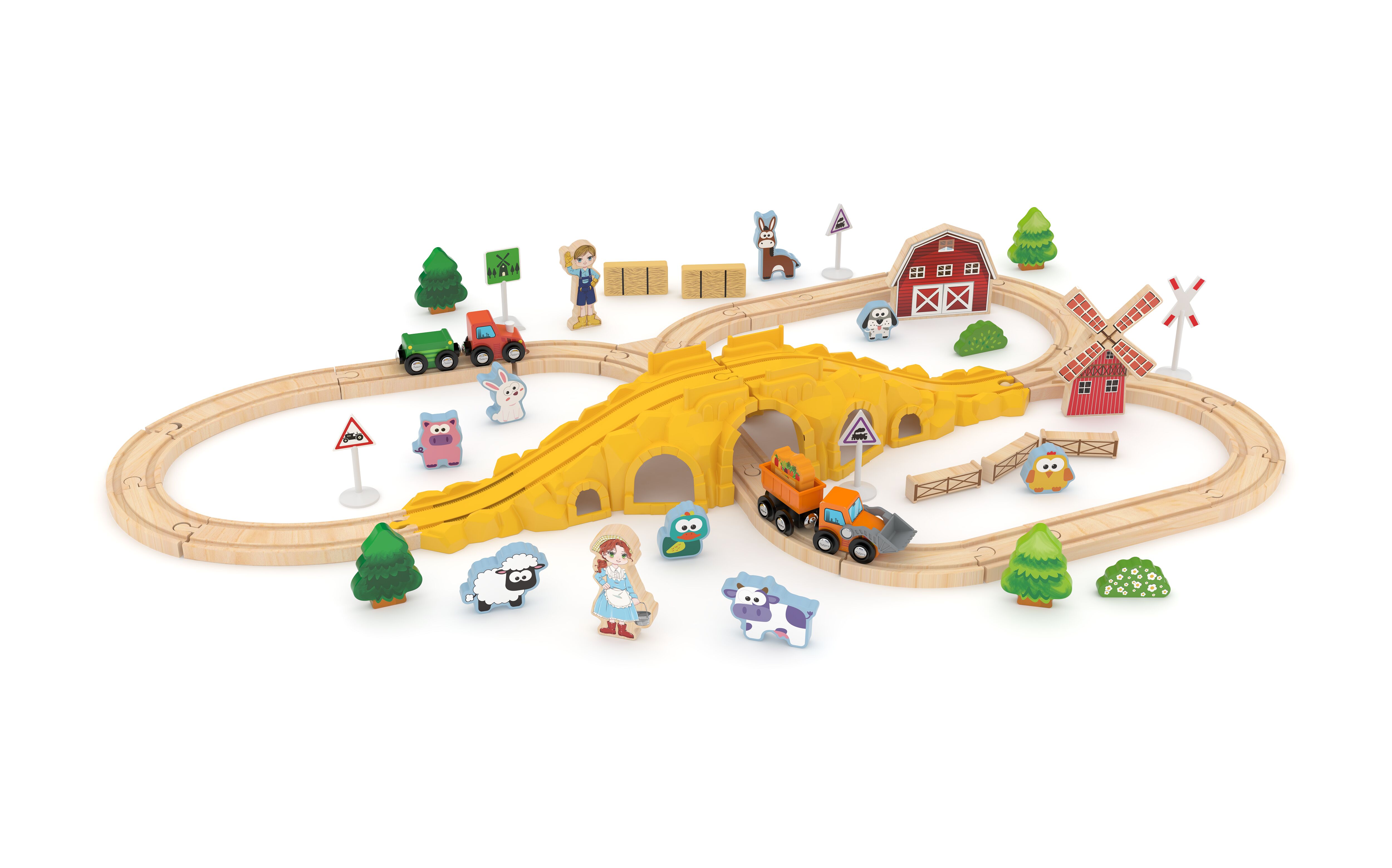 J'Adore Mega Farm Train Tube Playset - Assorted