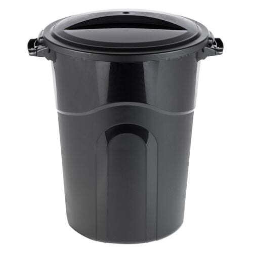 Rough & Rugged Trash Can With Lid in Black - 32 Gallon