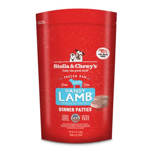 Frozen Raw Dinner Patties for Dogs - Dandy Lamb - 6 Lb