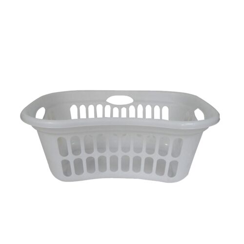 Laundry Basket in White 1.25 Bushel