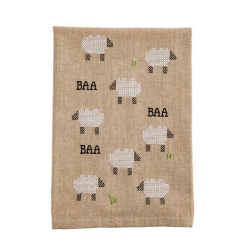 Sheep Needlepoint Towel
