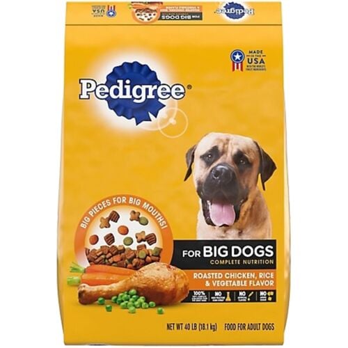 Roasted Chicken Rice & Vegetable Flavor Big Dogs Dry Dog Food - 40 Lb