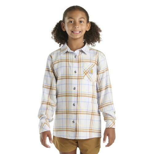 Girl's Long-Sleeve Flannel Button Down Shirt