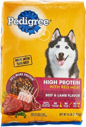 High Protein Beef and Lamb Flavor Adult Dry Dog Food - 16 Lb