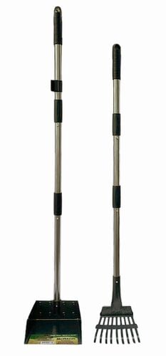 Mcnultys Premium 2 Piece Rake Pooper Scooper Set