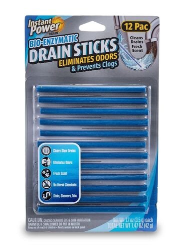 Instant Power 12 Pack Bio-Enzymatic Drain Sticks