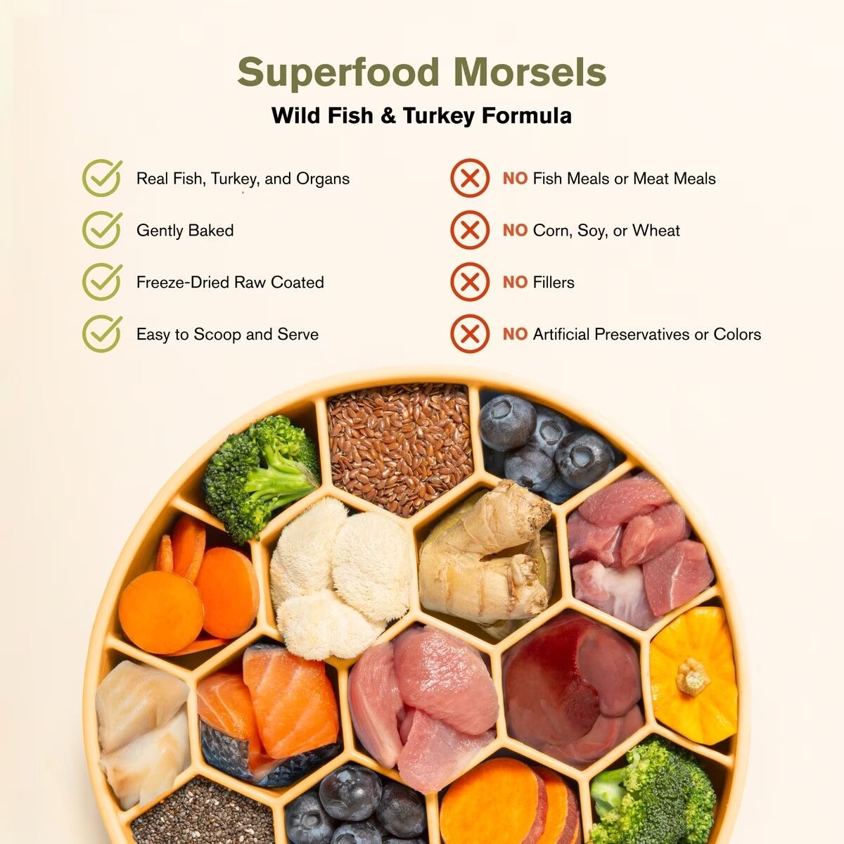 Badlands Ranch Freeze-Dried Raw Coated Superfood Morsels in Fish