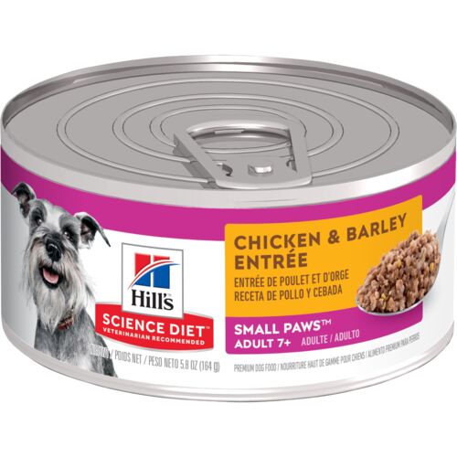 Adult 7+ Small Paws Chicken & Barley Entree Dog Food - 5.8 oz