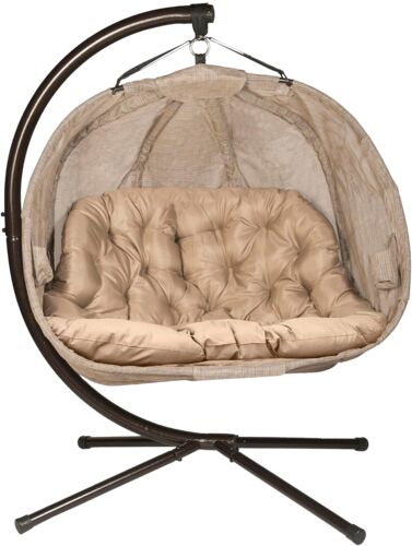 Hanging Pumpkin Loveseat Chair with Stand