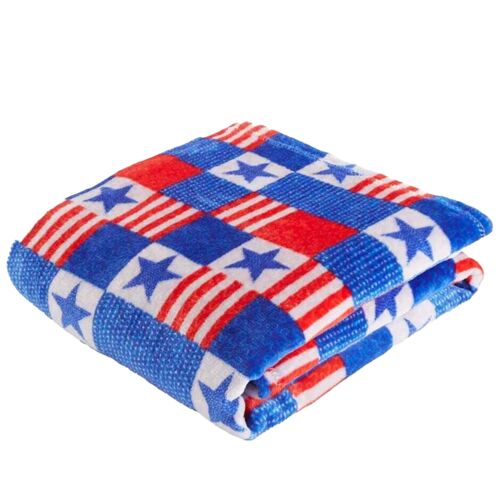 50" x 60" Americana Patch Throw