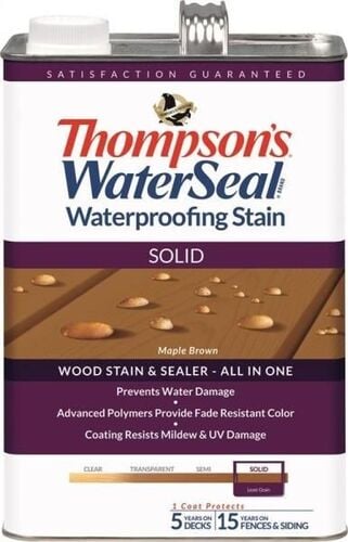 Maple Brown Solid Waterproofing Stain - 1 Gallon