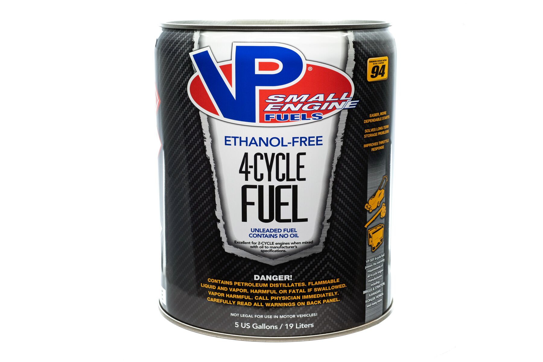 VP Racing Fuels 4-Cycle Fuel: Ethanol-Free Small Engine Fuel - 5