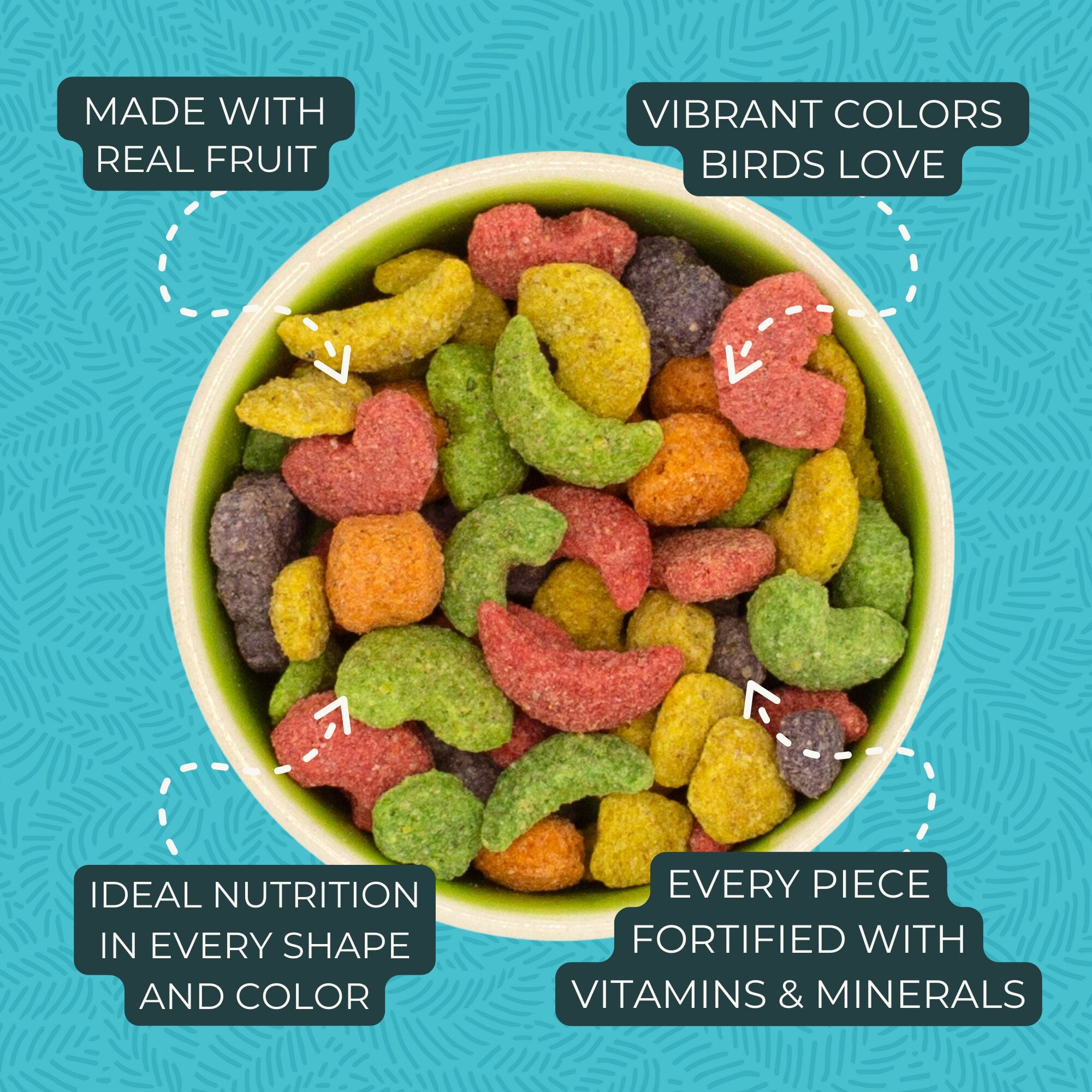 FruitBlend Flavor Core Nutrition Daily Bird Food for Parrots & Conures