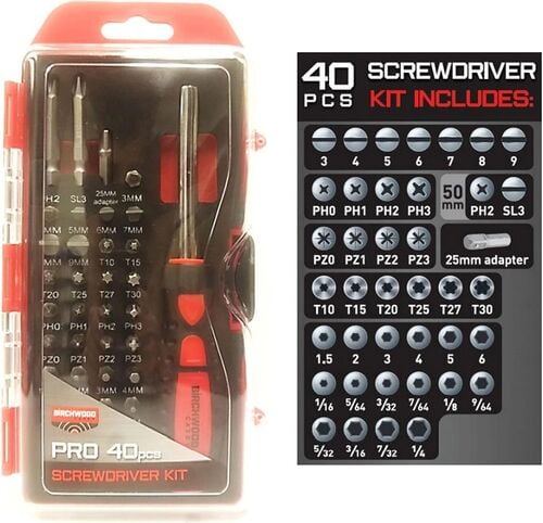 40pc Pro Screwdriver Kit