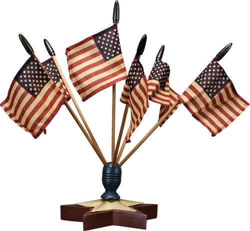 Star Flag Finial with Flags