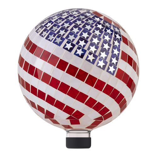 American Flag Glass Gazing Globe