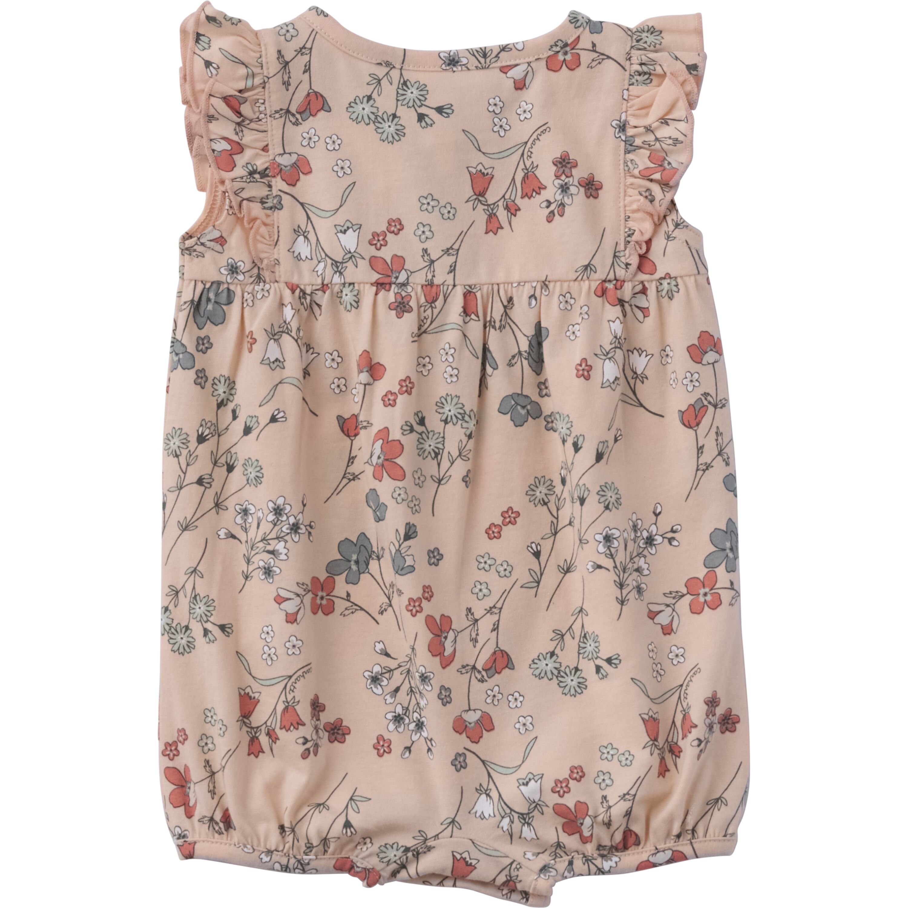 Girls' Sleeveless Floral Print Romper