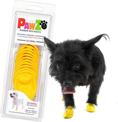 Rubber Dog Boots XXS in Yellow