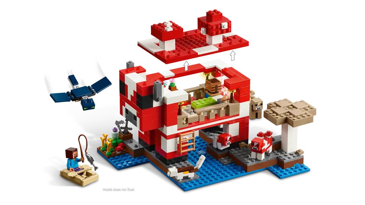 LEGO Minecraft The Mooshroom House Playset