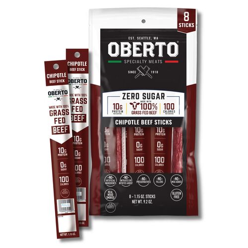 Zero Sugar Chipotle Grass Fed Beef Sticks - 9.2 oz