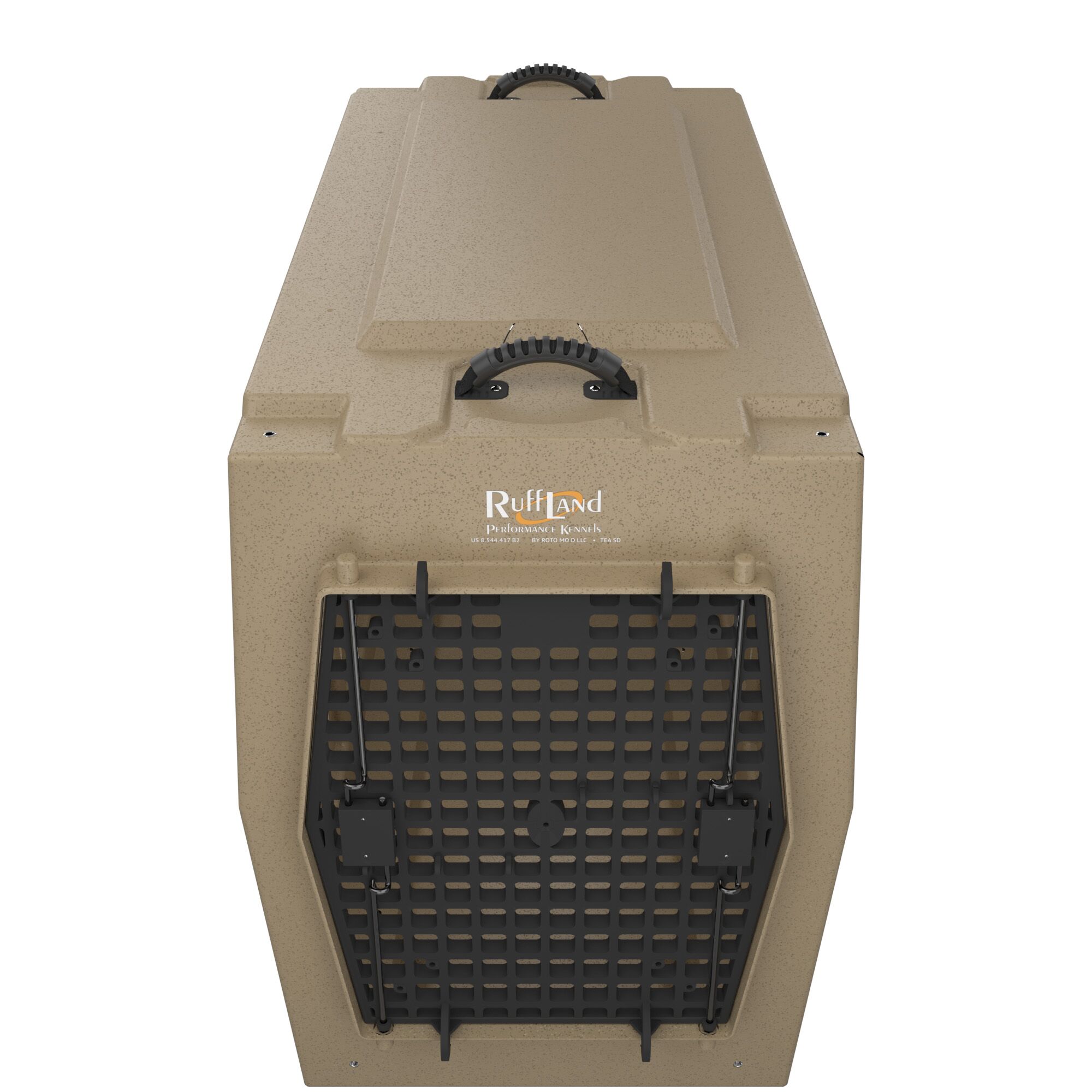 Ruff Land Kennels Double Door Kennel (Front and Back) in Tan - X-Large