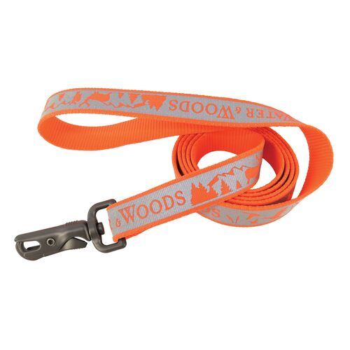 1" x 6' Water & Woods Reflective Dog Leash in Woods Orange