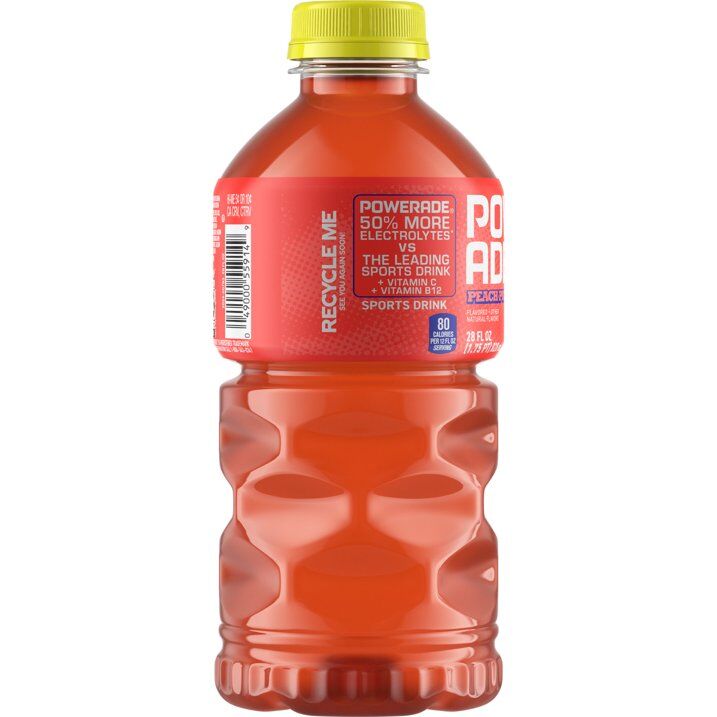 Powerade XTRA SOUR Peach Pucker Electrolyte Sports Drink - 28 oz