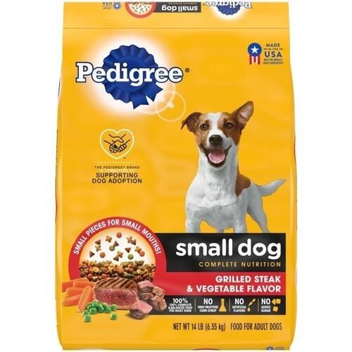 Grilled Steak & Vegetable Flavor Small Dog Adult Complete Nutrition Dry Dog Food - 14 Lb