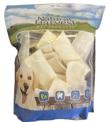 Natural Rawhide Chips Dog Crews - 3 Lb