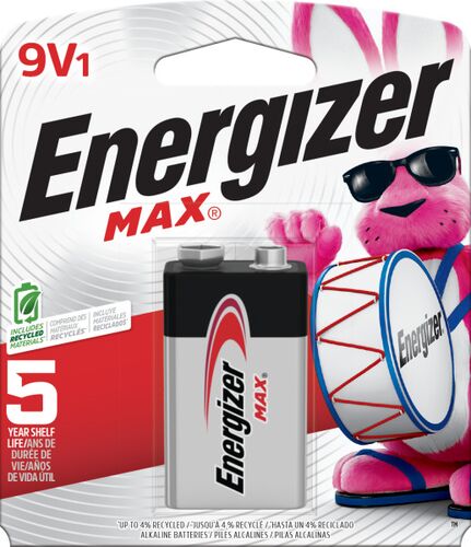 MAX 9V Alkaline Battery - 1 Pack