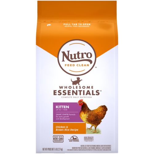 Wholesome Essentials Chicken & Brown Rice Kitten Dry Cat Food  - 5 Lb