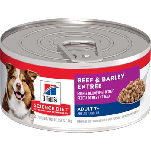Adult 7+ Beef & Barley Entree Dog Food