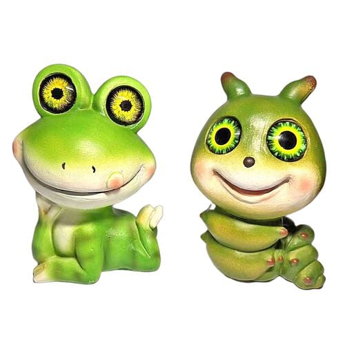 Solar Caterpillar and Frog Decor - Assorted