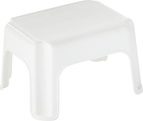 White Utility Step Stool 300lb