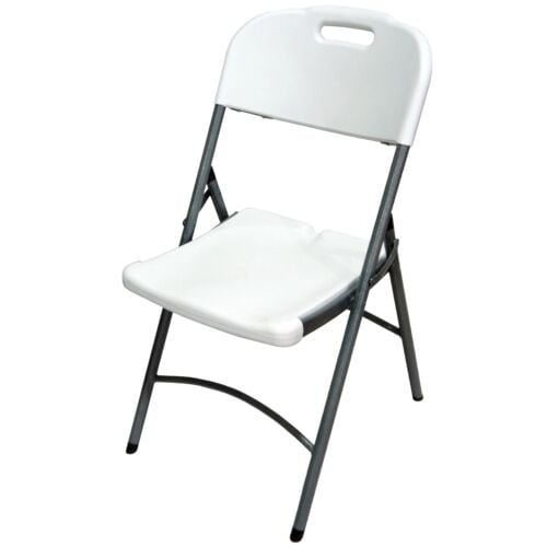Beige Resin Folding Chair