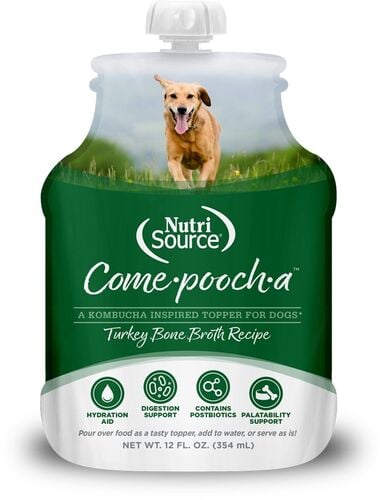 Come-pooch-a Turkey Bone Dog Broth Recipe Topper - 12 oz