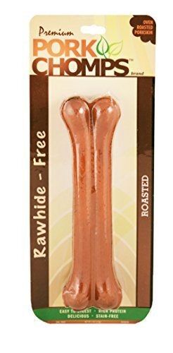 Pork Chomps Roasted Pressed Bone Treat - 7"