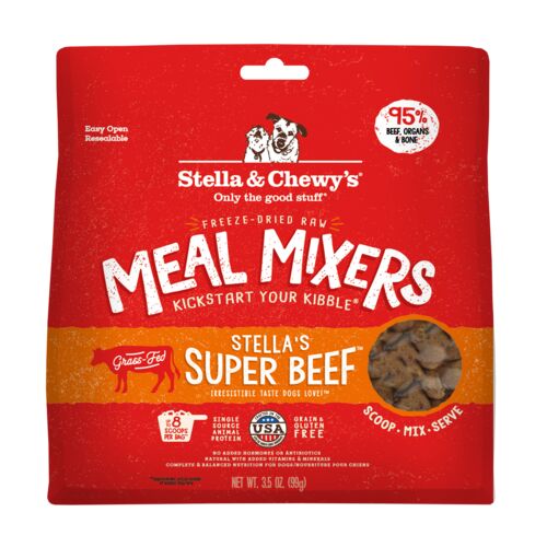 Freeze-Dried Raw Meal Mixers Dog Food Topper - Stella's Super Beef Recipe - 3.5 oz