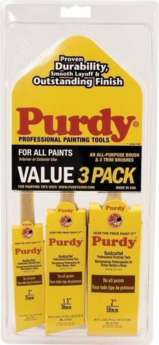 XL Professional Paint Brush 3-Piece Set