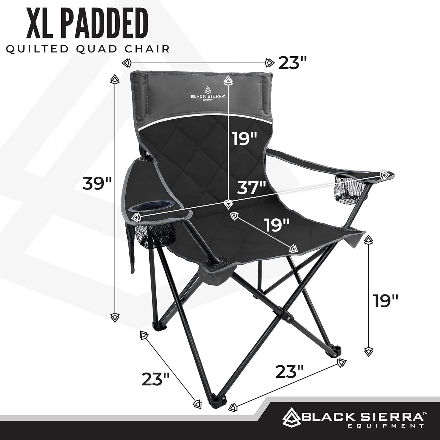 XL Padded Quilted Quad Chair