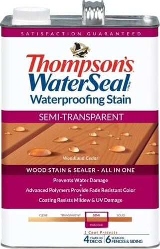 Woodland Cedar Semi-Transparent Waterproofing Stain - 1 Gallon