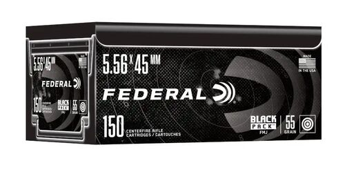 Black Pack 5.56x45mm 55 Grain Full Metal Jacket Boat-Tail Ammo