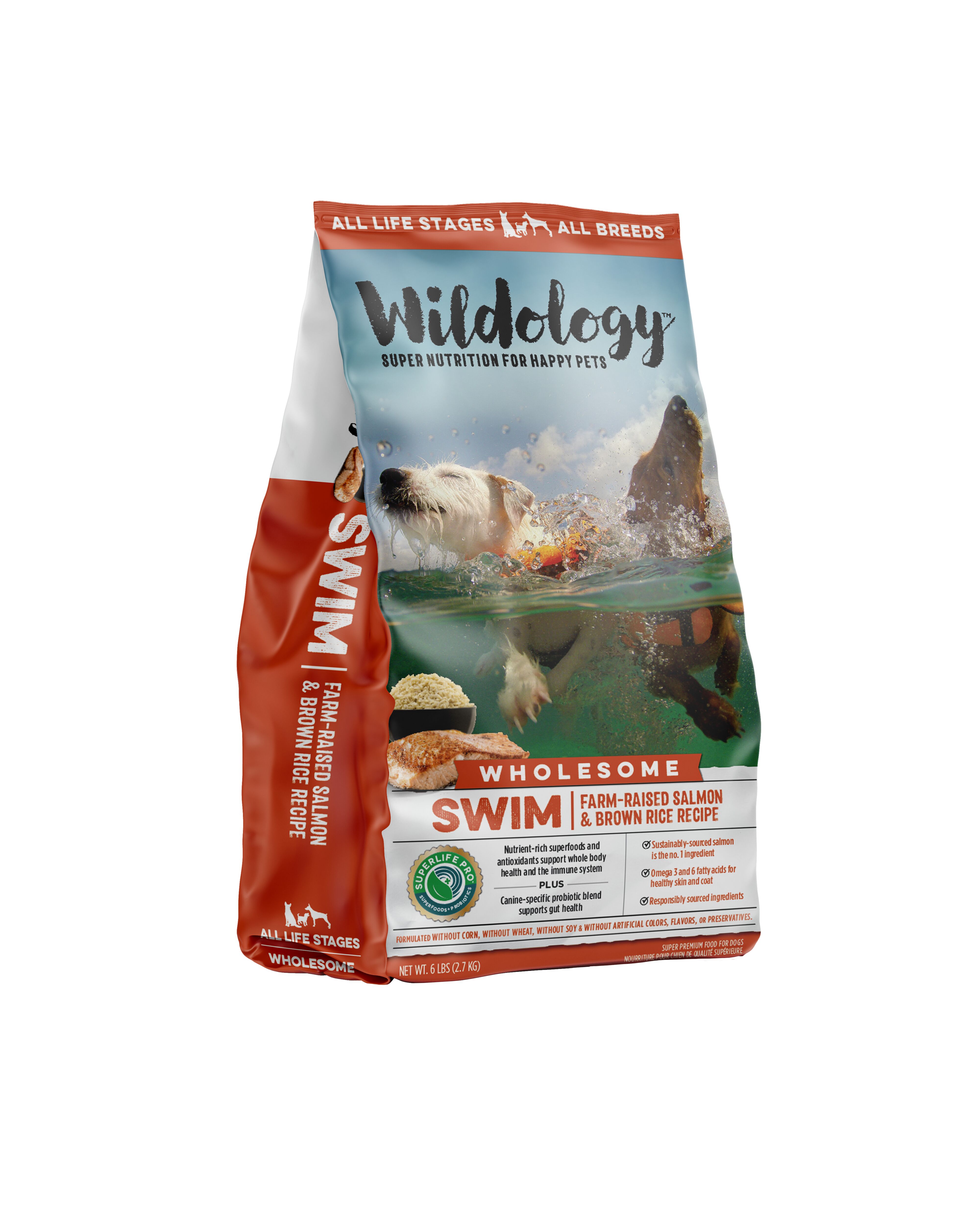 Swim Farm-Raised Salmon & Brown Rice Recipe Dry Dog Food