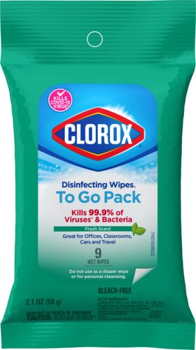On the Go Disinfecting Wipes in Fresh Scent - 9 Count
