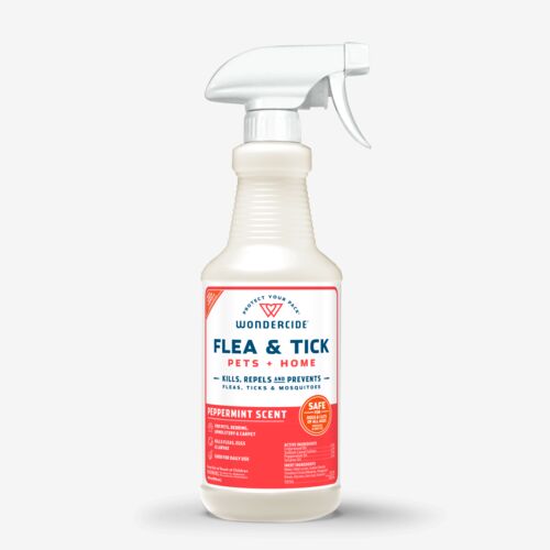 Peppermint Flea & Tick Spray for Pets + Home with Natural Essential Oils - 16 oz