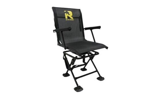 Textilene Swivel Hunting Chair in Black